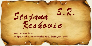 Stojana Resković vizit kartica